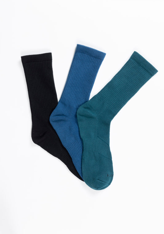 TRIPACK KAYSER CALCETIN SOQUETES DE ALGODÓN AZUL DE HOMBRE