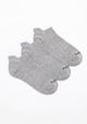TRIPACK CALCETIN TOBILLEROS DE ALGODÓN GRIS DE HOMBRE