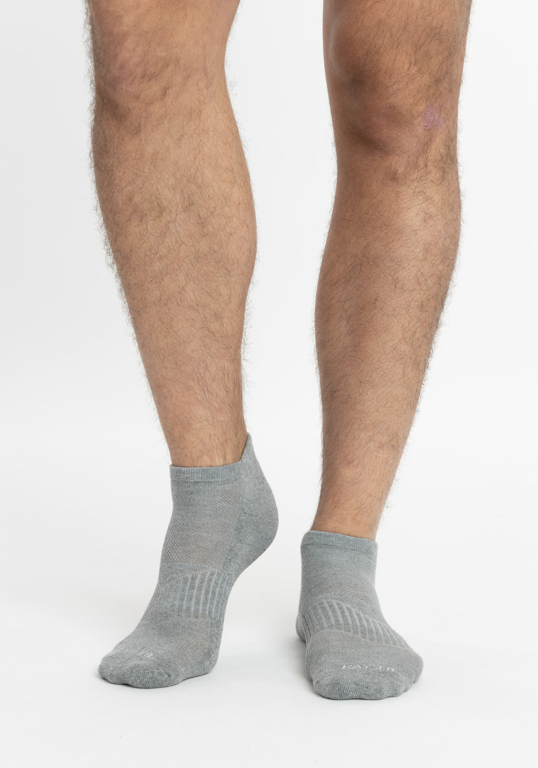 TRIPACK CALCETIN TOBILLEROS DE ALGODÓN GRIS DE HOMBRE
