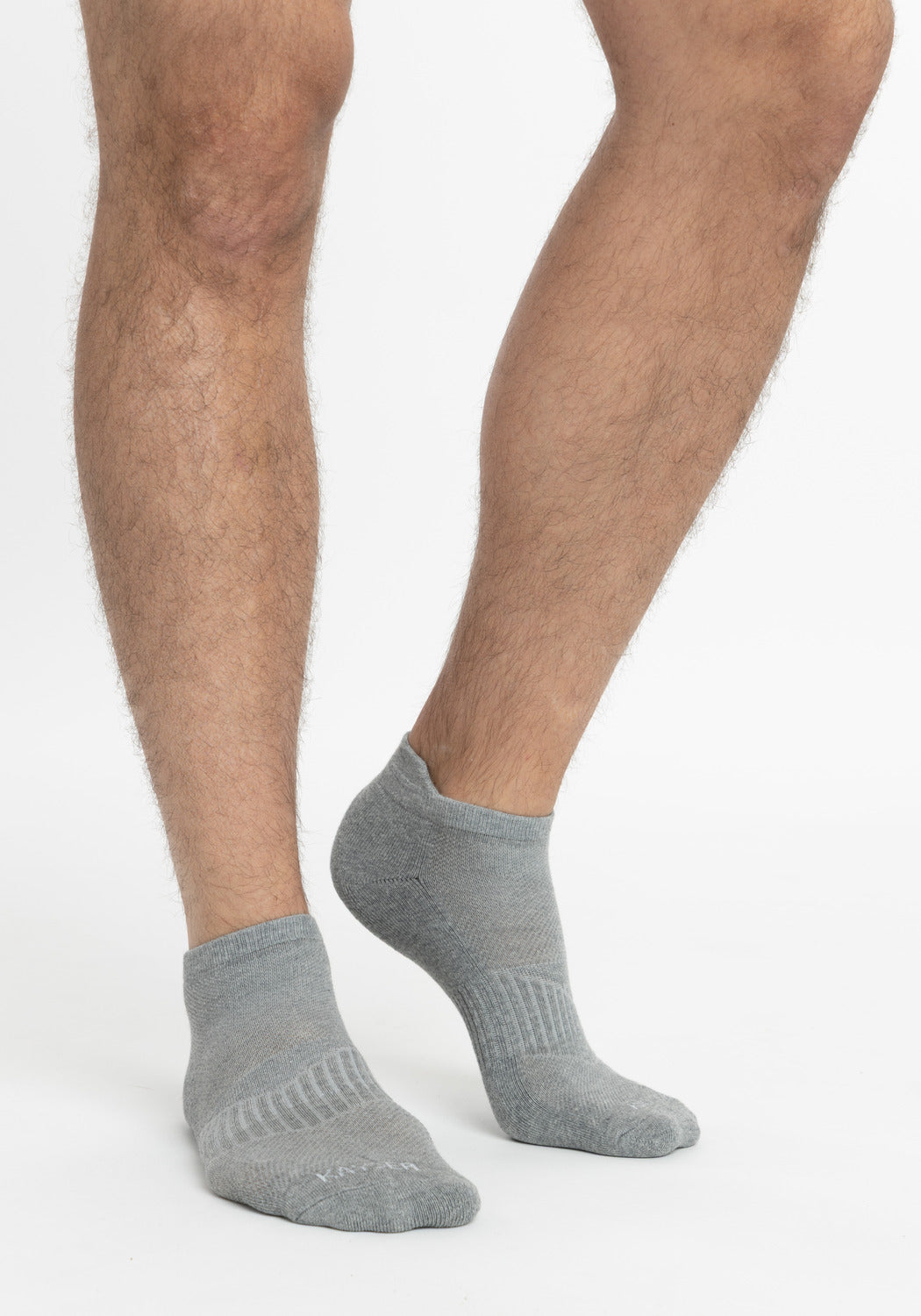 TRIPACK CALCETIN TOBILLEROS DE ALGODÓN GRIS DE HOMBRE