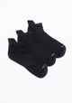 TRIPACK CALCETIN TOBILLEROS DE ALGODÓN NEGRO DE HOMBRE