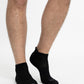 TRIPACK CALCETIN TOBILLEROS DE ALGODÓN NEGRO DE HOMBRE