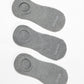 TRIPACK CALCETIN INVISIBLE DE ALGODÓN GRIS DE HOMBRE