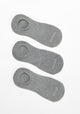 TRIPACK CALCETIN INVISIBLE DE ALGODÓN GRIS DE HOMBRE