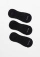 TRIPACK CALCETIN INVISIBLE DE ALGODÓN NEGRO DE HOMBRE