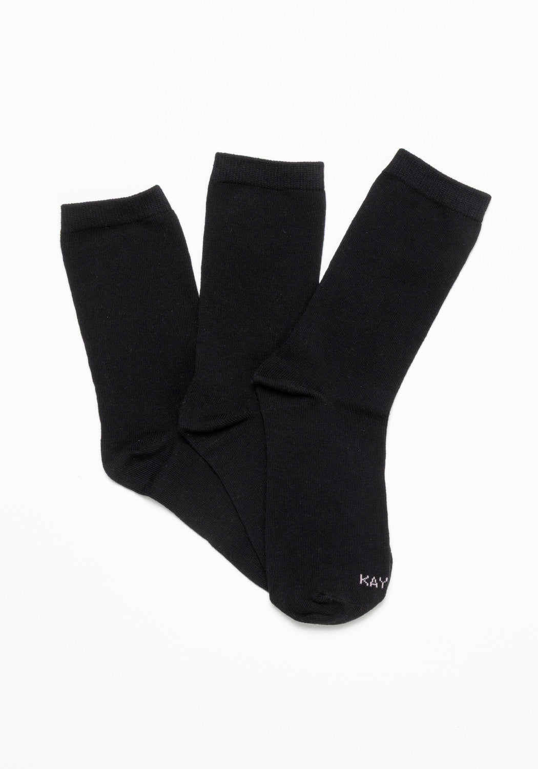 TRIPACK SOQUETES DE MUJER DE ALGODÓN NEGRO