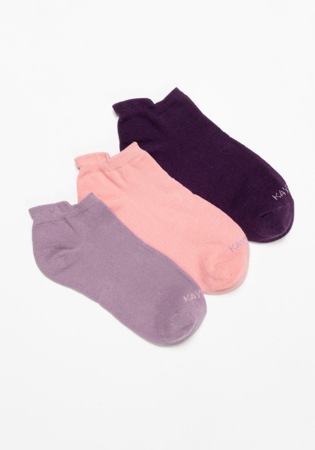 TRIPACK CALCETIN TOBILLEROS DE ALGODÓN LILA DE MUJER