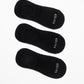 PACK X3 CALCETIN INVISIBLE DE ALGODÓN NEGRO DE MUJER