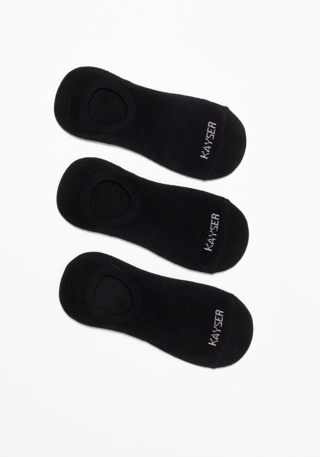 PACK X3 CALCETIN INVISIBLE DE ALGODÓN NEGRO DE MUJER