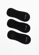 PACK X3 CALCETIN INVISIBLE DE ALGODÓN NEGRO DE MUJER