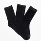 TRIPACK CALCETIN SOQUETES BAMBOO NEGRO MUJER