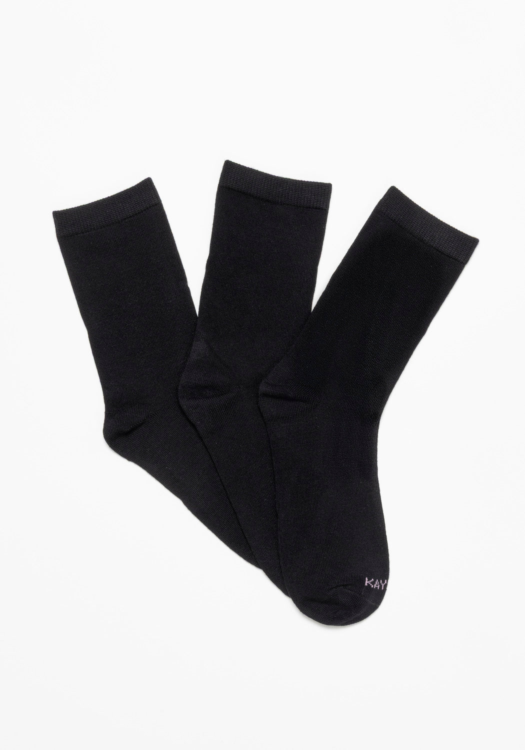 TRIPACK CALCETIN SOQUETES BAMBOO NEGRO MUJER