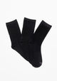 TRIPACK CALCETIN SOQUETES BAMBOO NEGRO MUJER