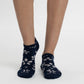 TRIPACK CALCETIN TOBILLEROS DE BAMBOO AZUL DE MUJER