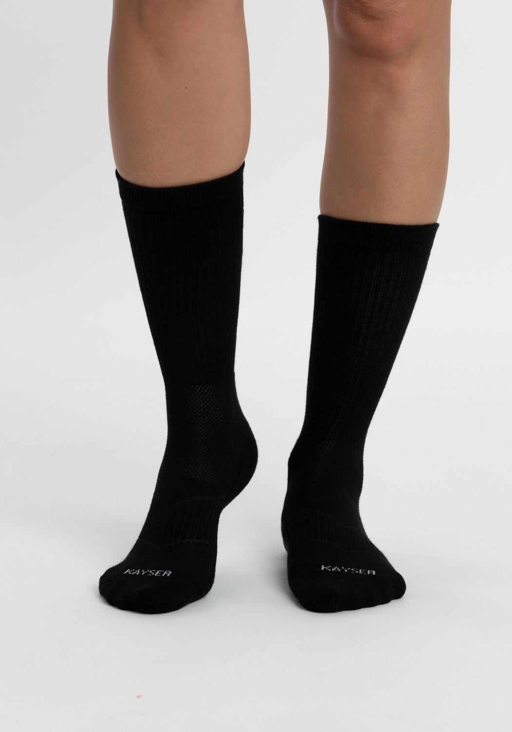 TRIPACK SOQUETES KAYSER DE ALGODÓN NEGRO DE MUJER