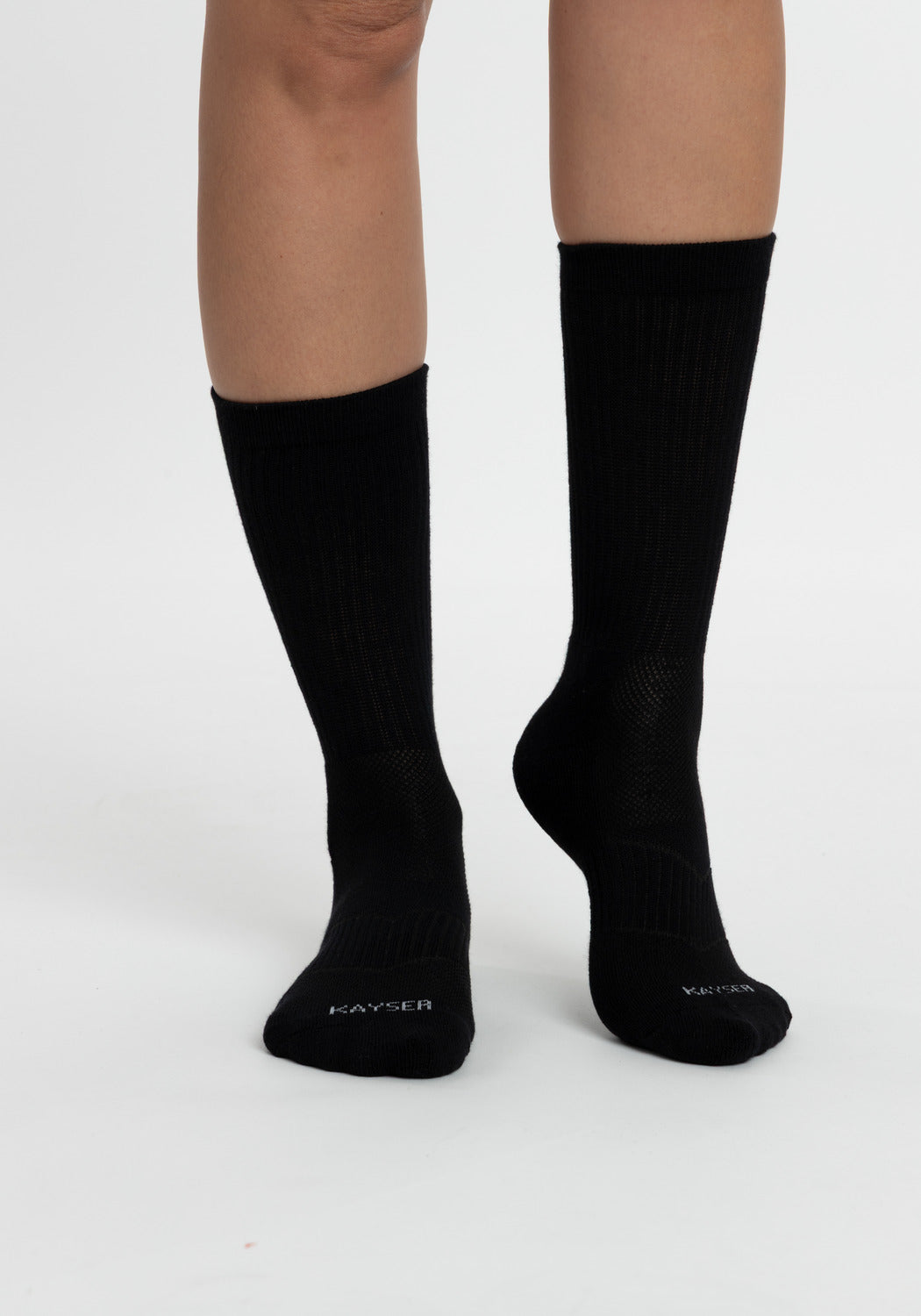 TRIPACK SOQUETES KAYSER DE ALGODÓN NEGRO DE MUJER