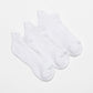 TRIPACK CALCETIN TOBILLEROS DE ALGODÓN BLANCO DE MUJER
