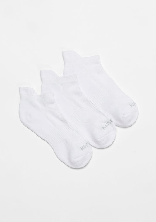 TRIPACK CALCETIN TOBILLEROS DE ALGODÓN BLANCO DE MUJER