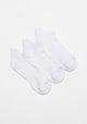 TRIPACK CALCETIN TOBILLEROS DE ALGODÓN BLANCO DE MUJER