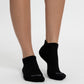 TRIPACK CALCETINES TOBILLEROS DE ALGODÓN NEGRO DE MUJER