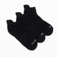 PACK X3 CALCETIN TOBILLEROS DE ALGODÓN NEGRO DE MUJER