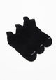 PACK X3 CALCETIN TOBILLEROS DE ALGODÓN NEGRO DE MUJER