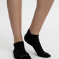 PACK DE 3 CALCETINES TOBILLEROS DE ALGODÓN NEGRO DE MUJER