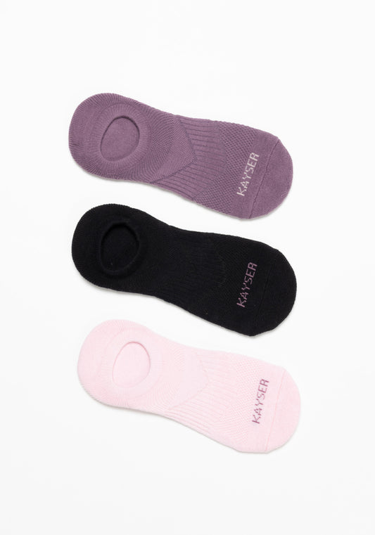 TRIPACK  KAYSER  CALCETIN INVISIBLE DE ALGODÓN ROSADO DE MUJER