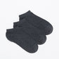 TRIPACK CALCETIN TOBILLERO DE ALGODÓN GRIS DE UNISEX
