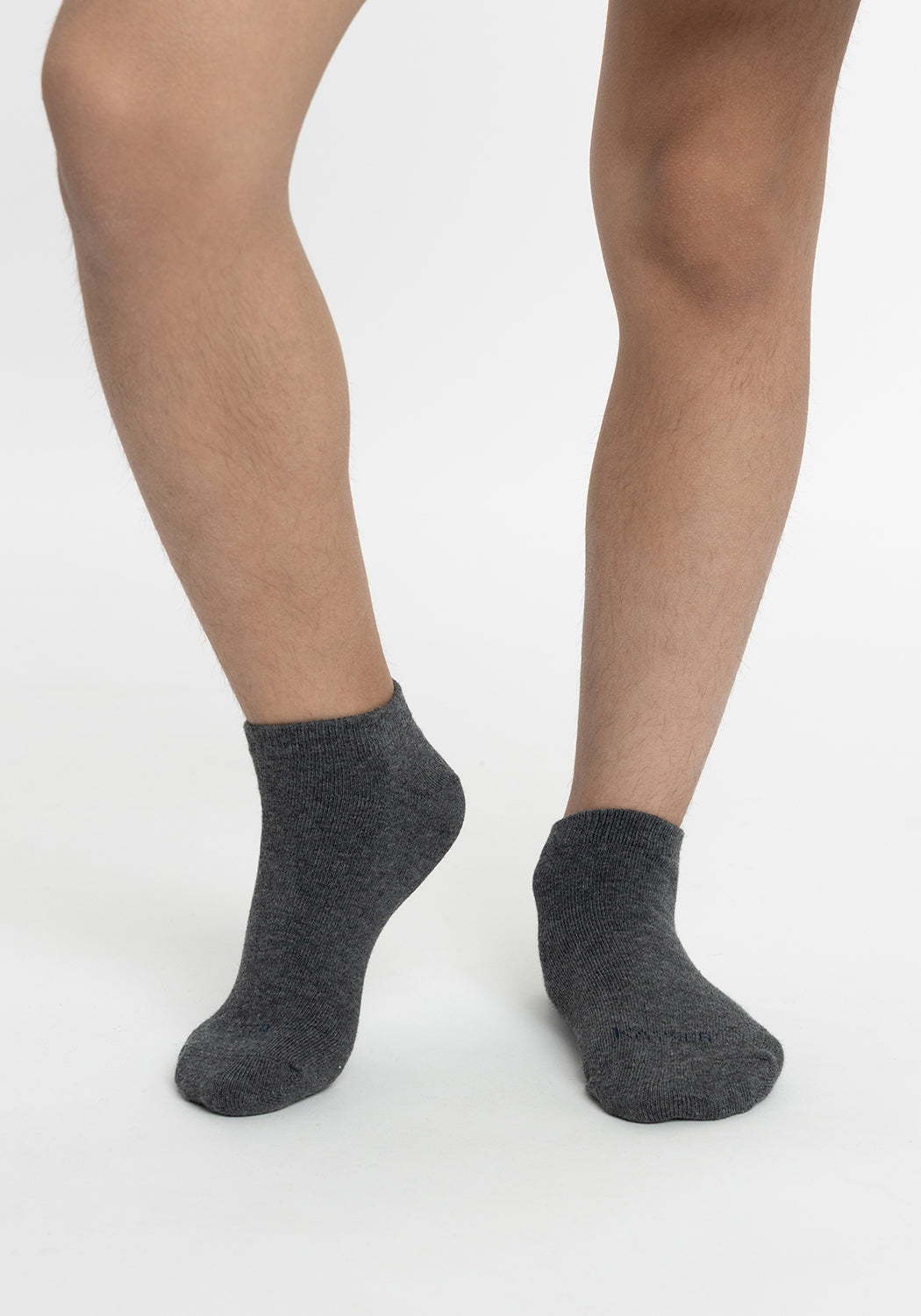 TRIPACK CALCETIN TOBILLERO DE ALGODÓN GRIS DE UNISEX