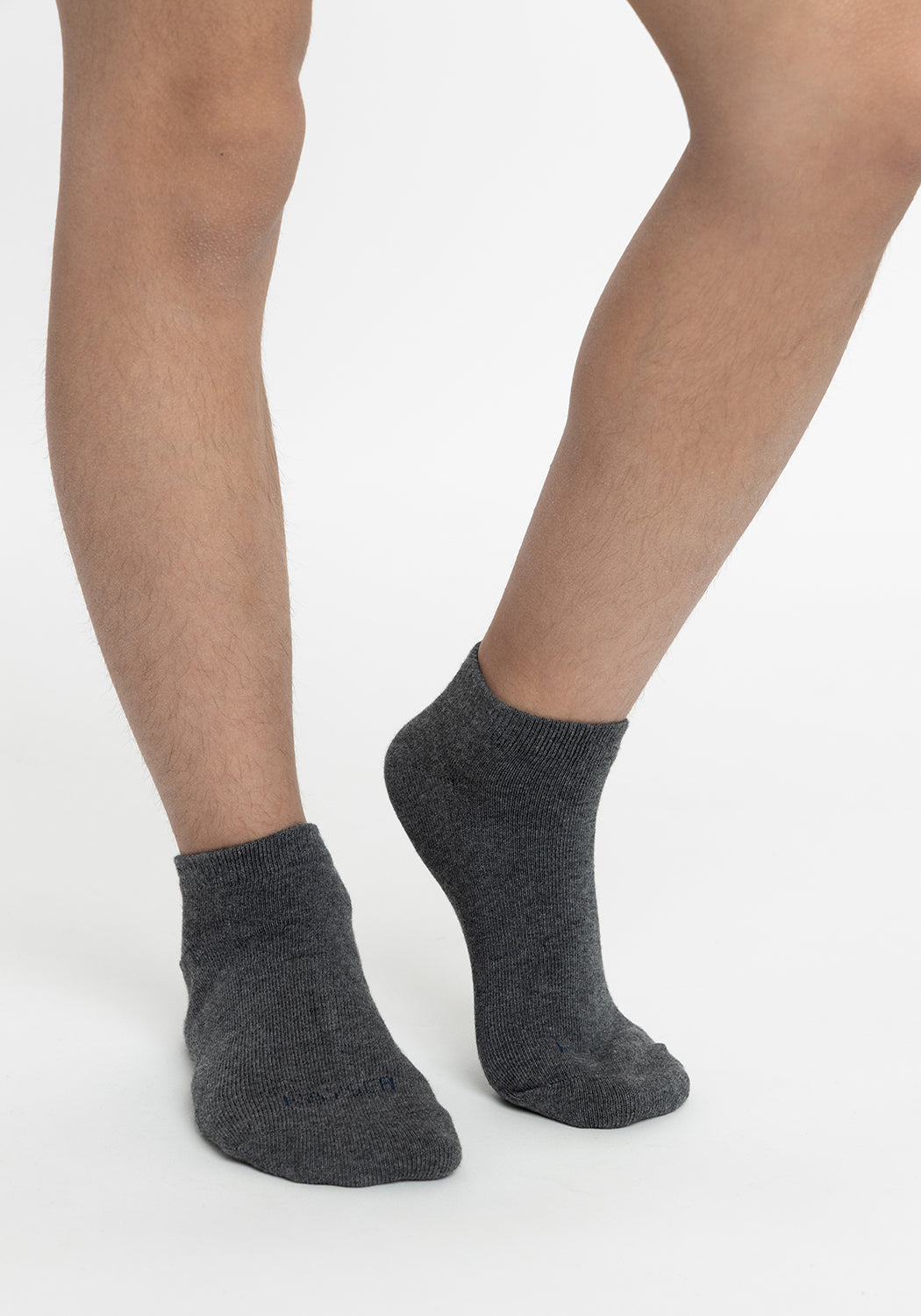 TRIPACK CALCETIN TOBILLERO DE ALGODÓN GRIS DE UNISEX