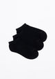 TRIPACK CALCETIN TOBILLERO DE ALGODÓN NEGRO DE UNISEX
