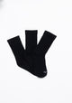 TRIPACK CALCETIN SOQUETES DE ALGODÓN NEGRO DE UNISEX