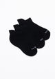 TRIPACK CALCETIN TOBILLEROS DE ALGODÓN NEGRO DE UNISEX