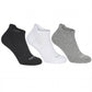 TRIPACK CALCETIN TOBILLEROS ALGODÓN NEGRO/GRIS/BLANCO UNISEX