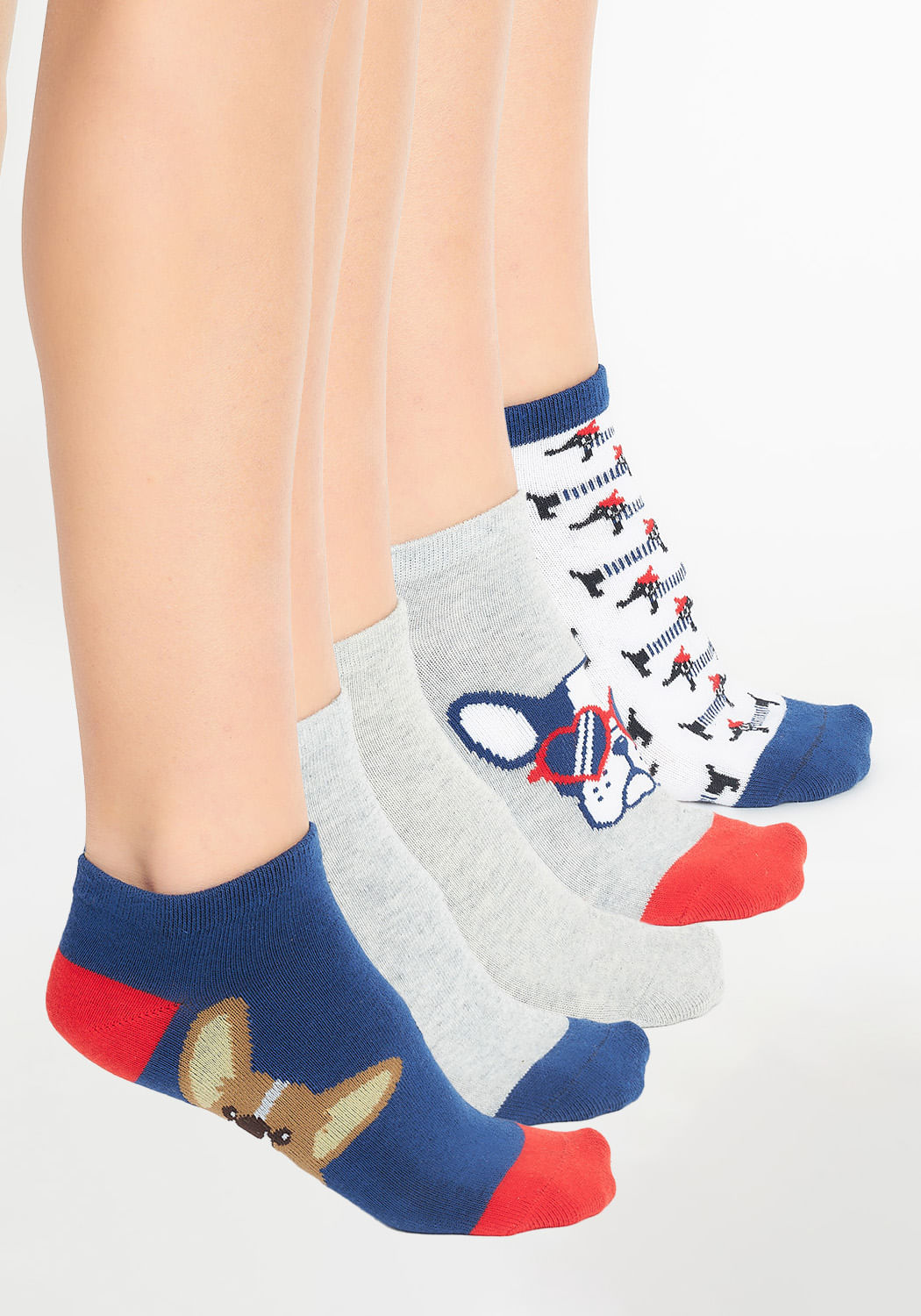 PACK 5 CALCETIN TOBILLEROS ALGODÓN