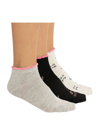 TRIPACK CALCETIN TOBILLEROS ALGODON