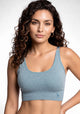PETO SIN COSTURA HEY AZUL DE MUJER