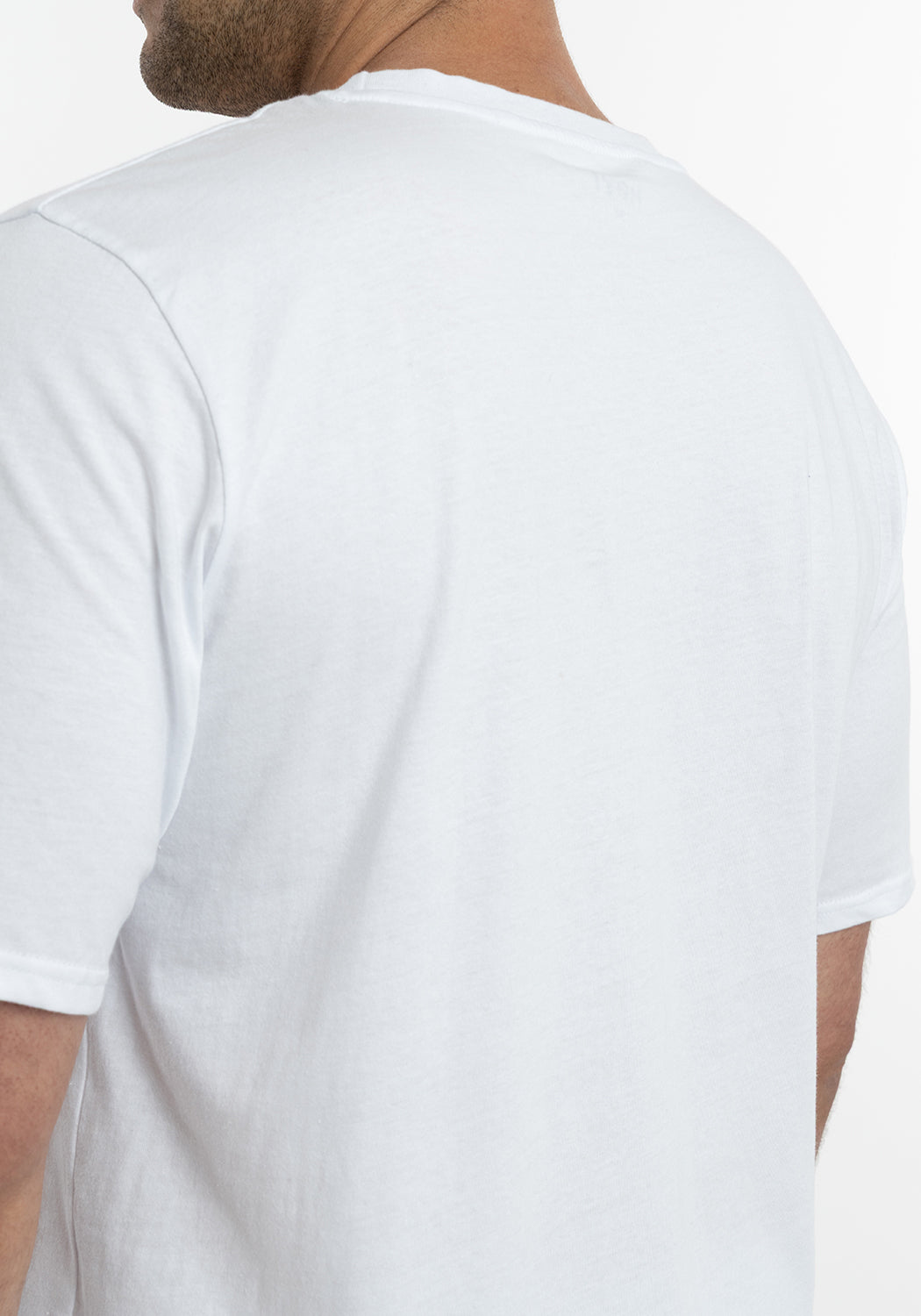 POLERA MANGA CORTA DE ALGODÓN HEY BLANCO DE HOMBRE