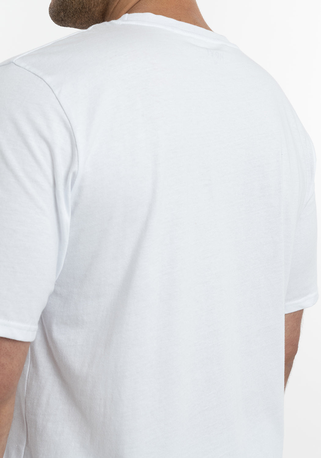 POLERA MANGA CORTA DE ALGODÓN HEY BLANCO DE HOMBRE
