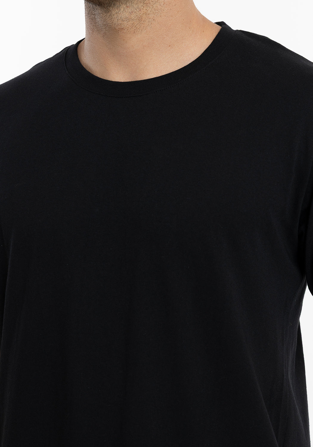 POLERA MANGA CORTA DE ALGODÓN HEY NEGRO DE HOMBRE