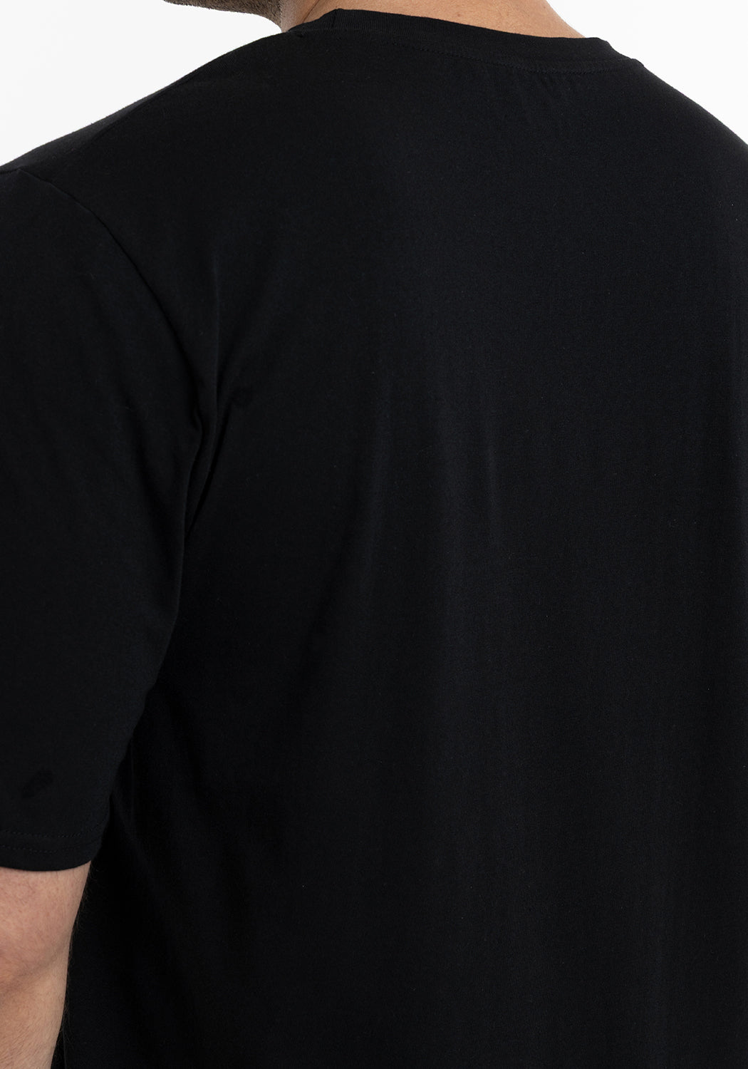 POLERA MANGA CORTA DE ALGODÓN HEY NEGRO DE HOMBRE
