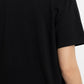 POLERA MANGA CORTA DE ALGODÓN HEY NEGRO DE MUJER