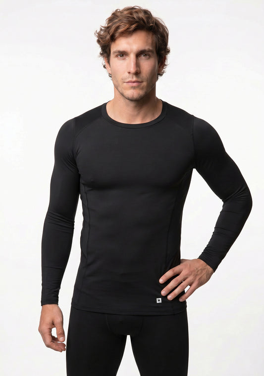 CAMISETA DE MICROFIBRA HEY NEGRO DE HOMBRE