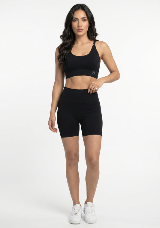 CALZA CORTA SEAMLESS HEY NEGRO DE MUJER