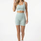 CALZA CORTA SEAMLESS HEY VERDE DE MUJER