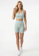 CALZA CORTA SEAMLESS HEY VERDE DE MUJER