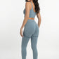 CALZA LARGA SEAMLESS HEY AZUL DE MUJER