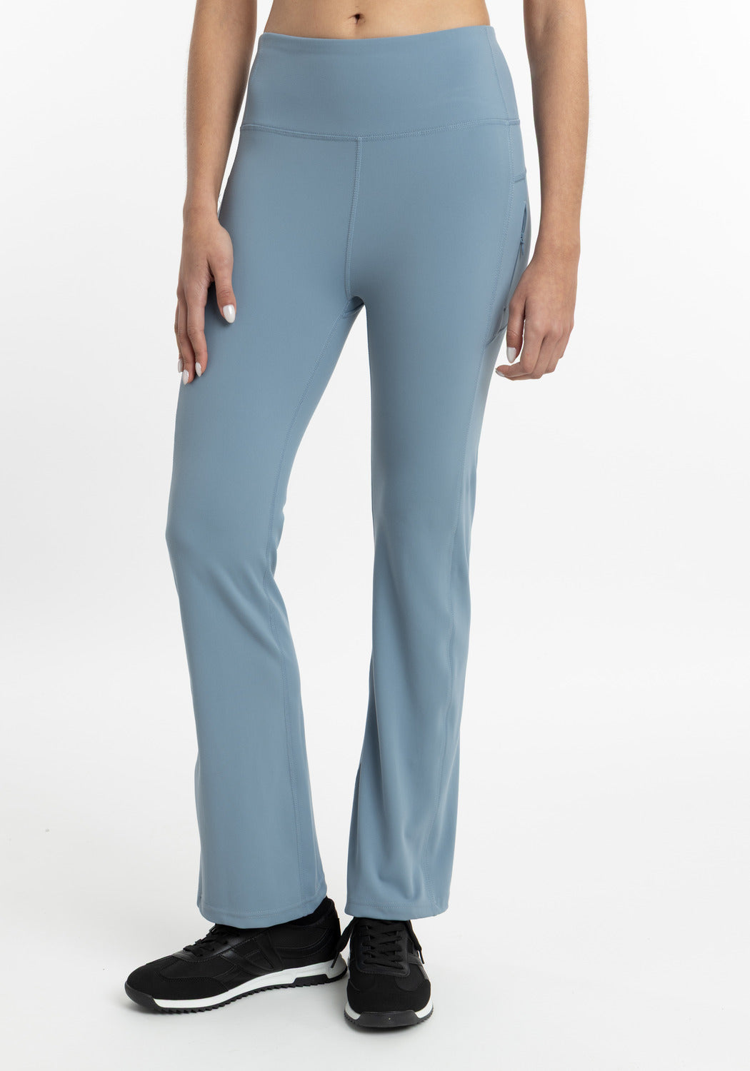 CALZA DE PATA ANCHA MICROFIBRA LARGA HEY AZUL DE MUJER