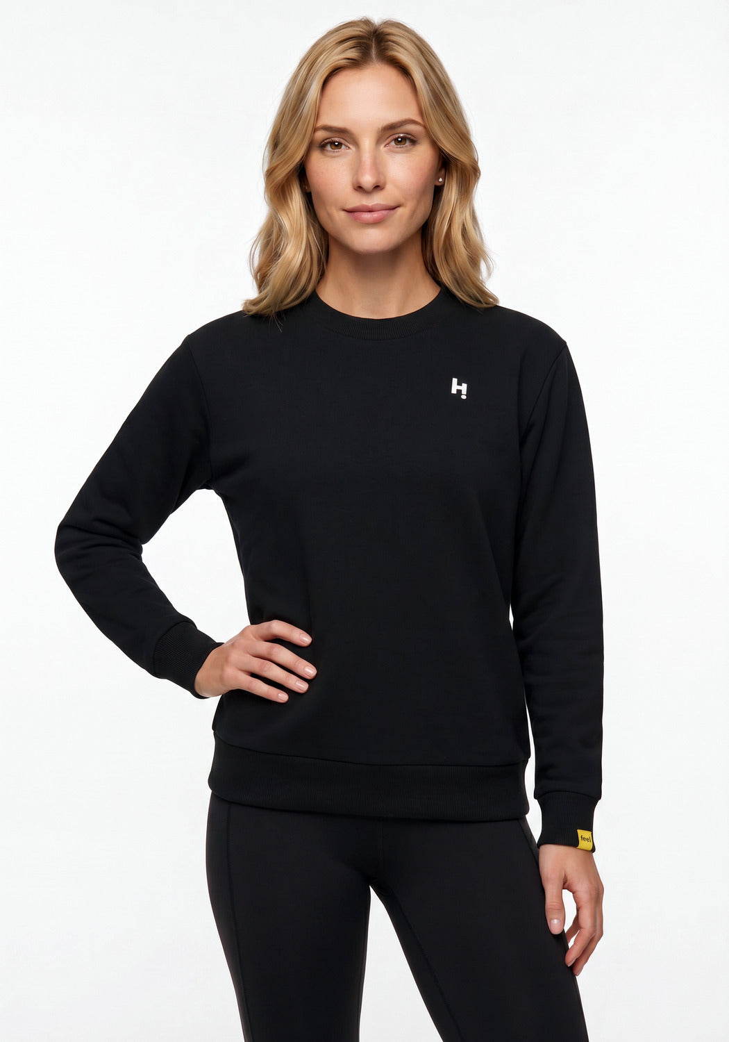 POLERON DEPORTIVO HEY NEGRO DE MUJER